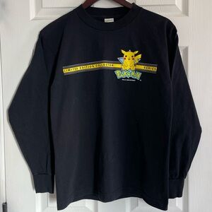 Vintage Pokémon Pikachu #25 Long Sleeve Graphic Tee XL Nintendo Anime Shirt